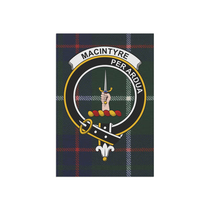 MacIntyre Clan Scottish Tartan Crest Garden Flag