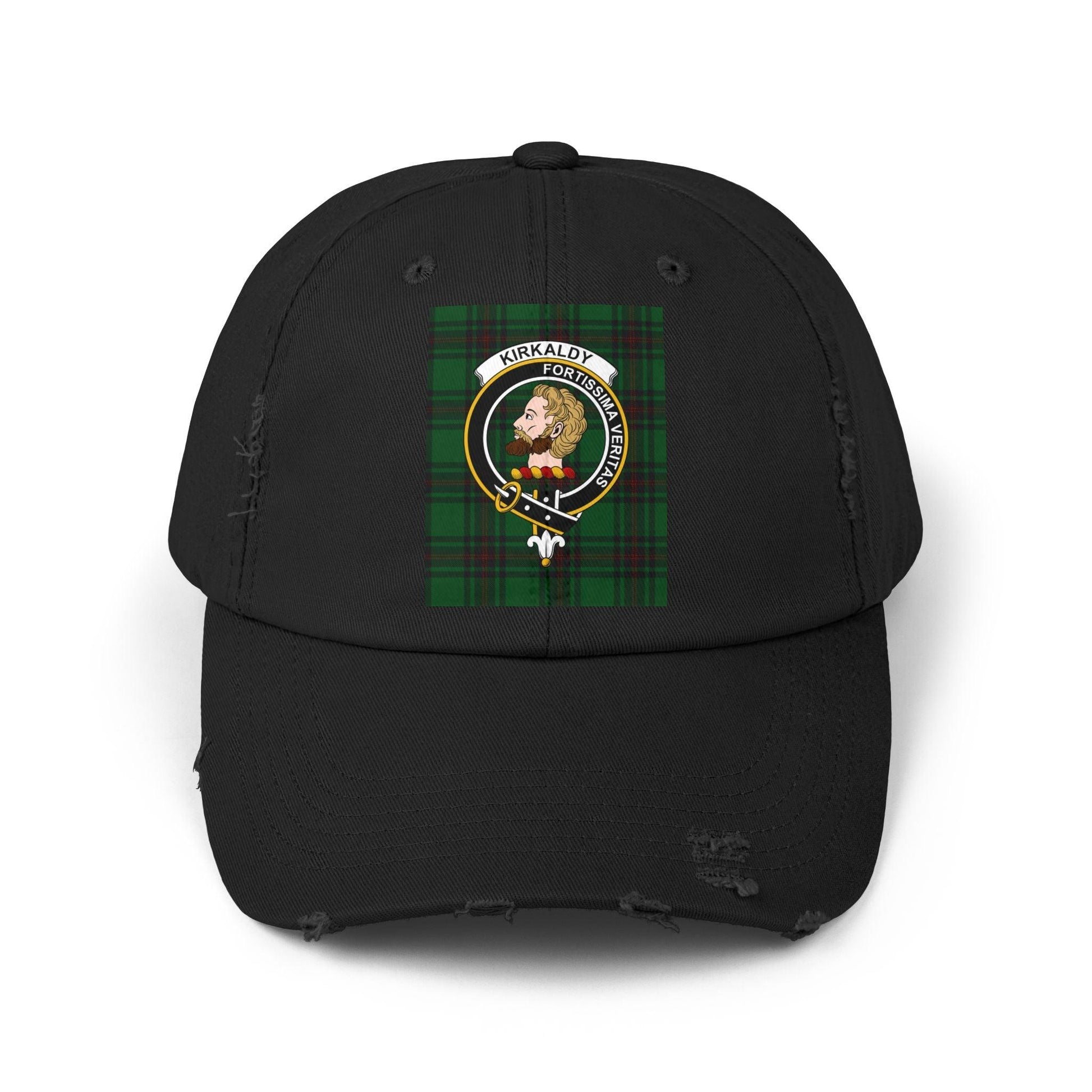 Kirkaldy Clan Crest Scottish Distressed Baseball Cap - Celtic Ancestry Gifts