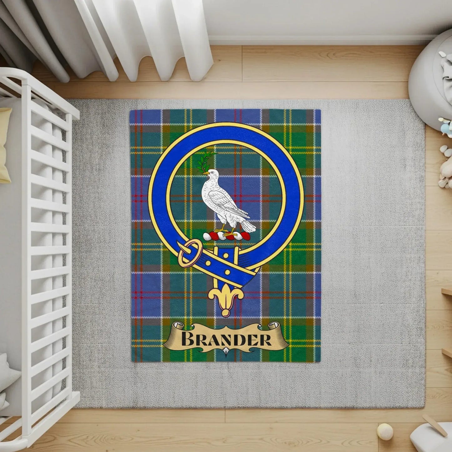 Brander Coat of Arms Tartan Print Area Rug product type