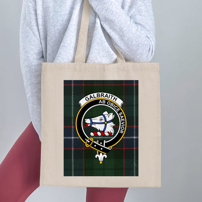 Galbraith Clan Crest Tartan Design Tote Bag - Living Stone Gifts