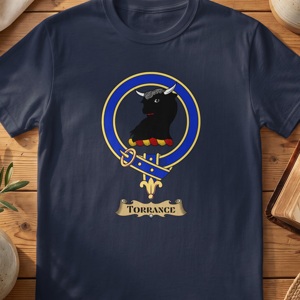Torrance Scottish clan crest T-shirt in Navy