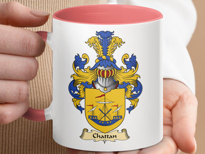 Clan Chattan Scottish Coat of Arms Accent Coffee Mug - Living Stone Gifts