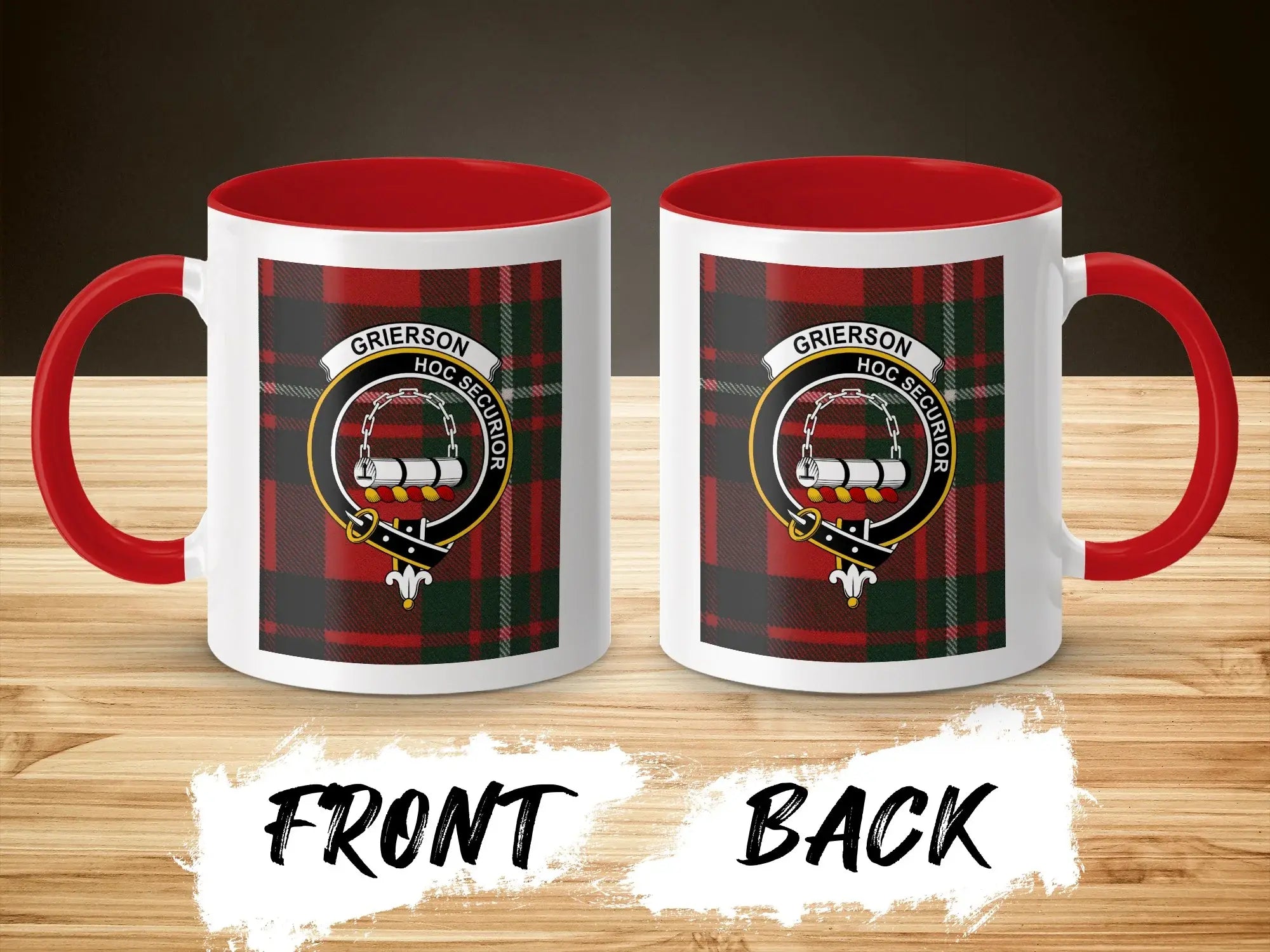Grierson Hoc Securiot Plaid Pattern Coffee Mug