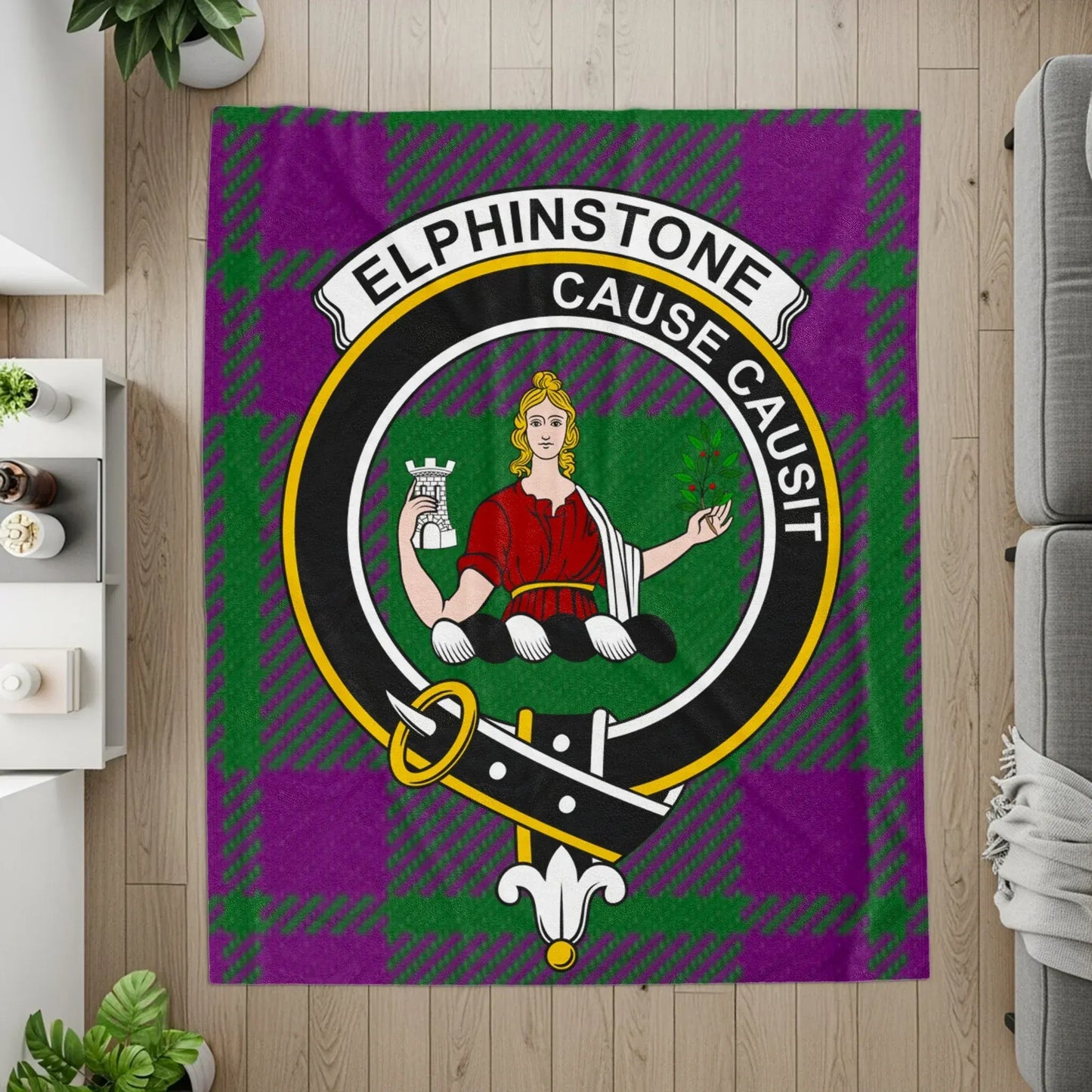 Elphinstone Cause Causit Tartan Pattern Throw Blanket product type