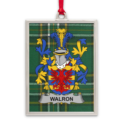 Personalized Walron Family Crest Ornament product