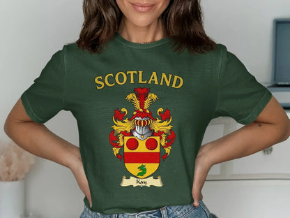 Scotland Crest Design Green T-Shirt Unique Clothing Product