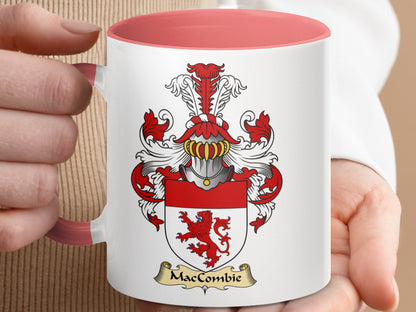 MacCombie Family Crest Heraldic Coat of Arms Mug - Living Stone Gifts