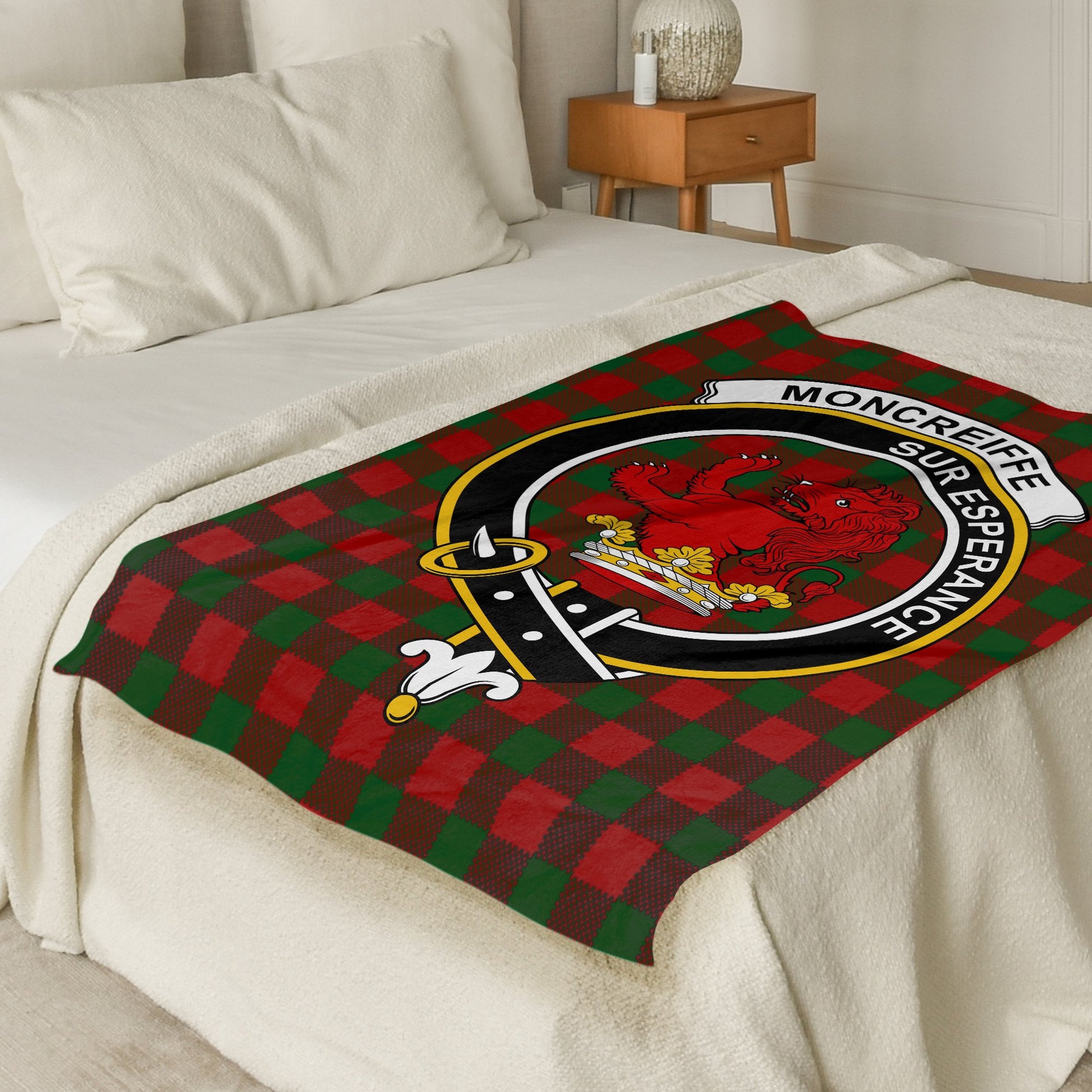 Scottish Clan Moncreiffe Tartan Throw Blanket - Living Stone Gifts