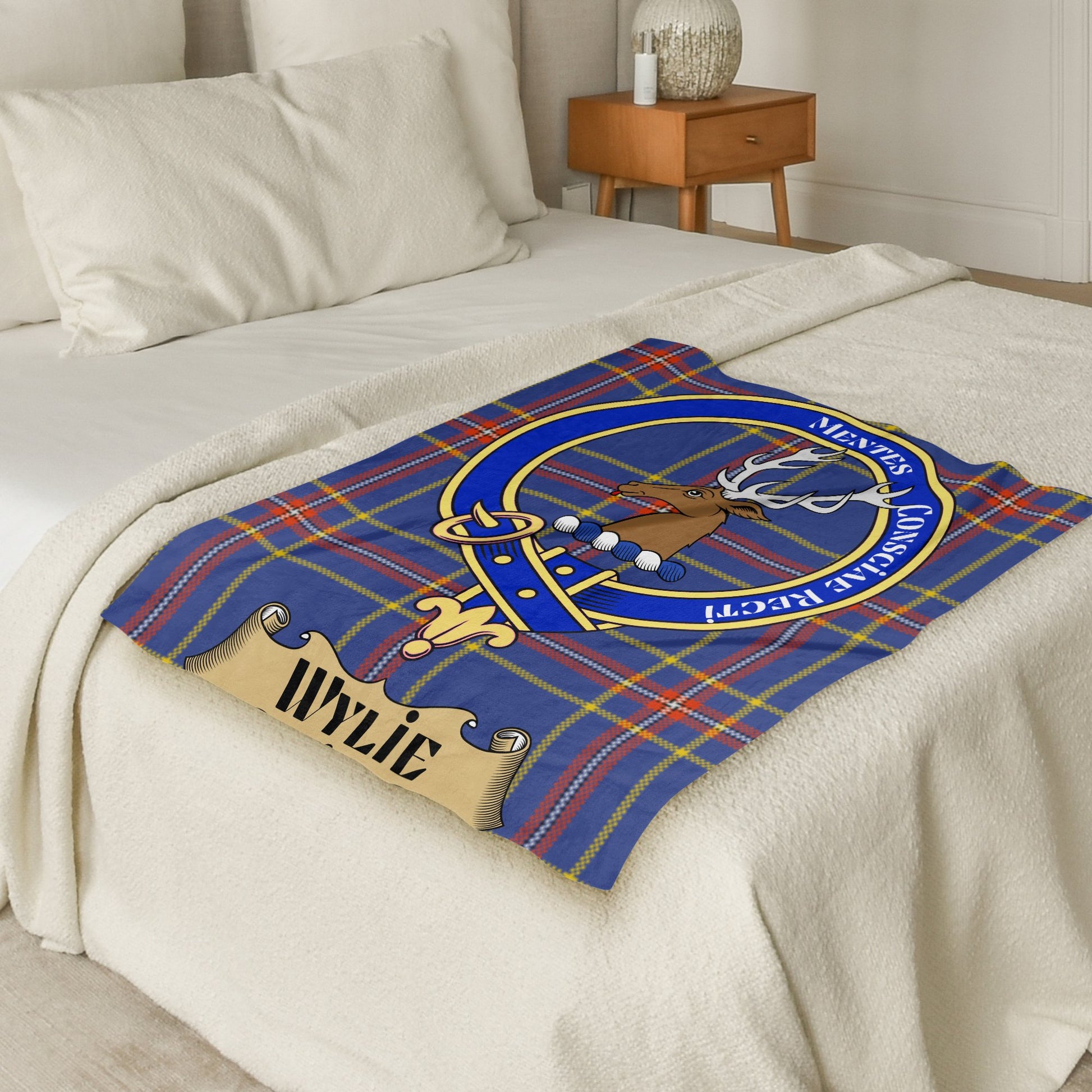 Scottish Clan Wylie Tartan Throw Blanket - Living Stone Gifts