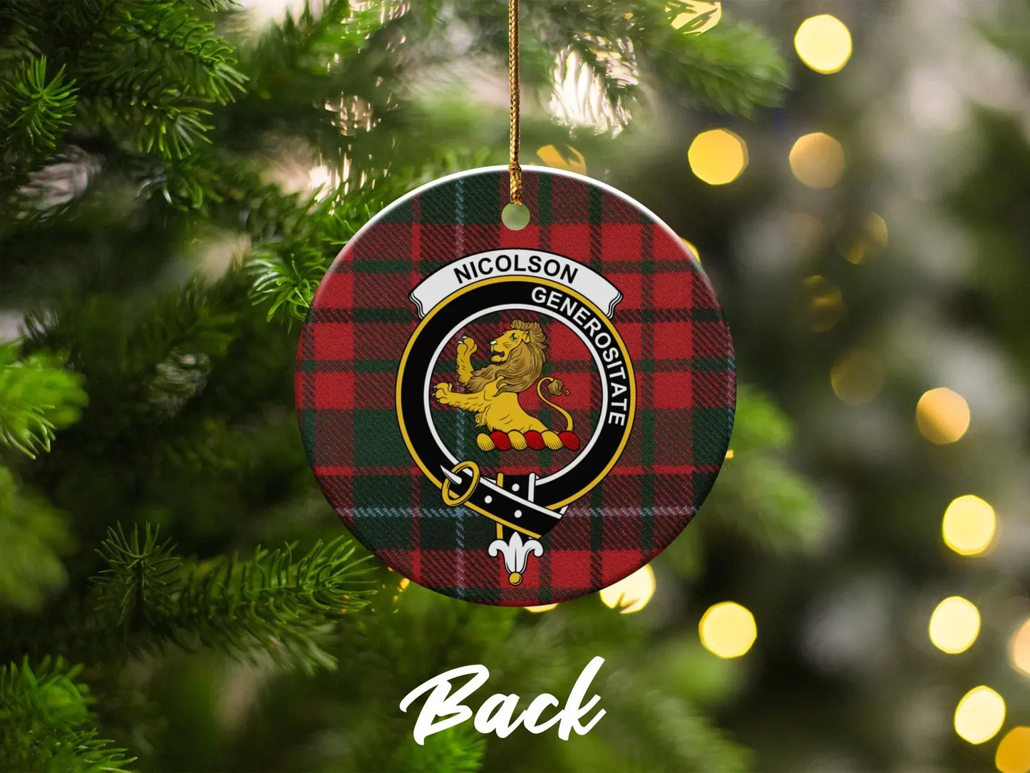 Family Crest Christmas Tree Ornaments Decorative product