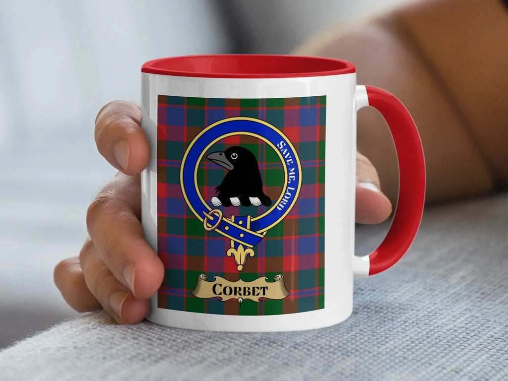 Corbet family crest ceramic mug for everyday coffee and tea