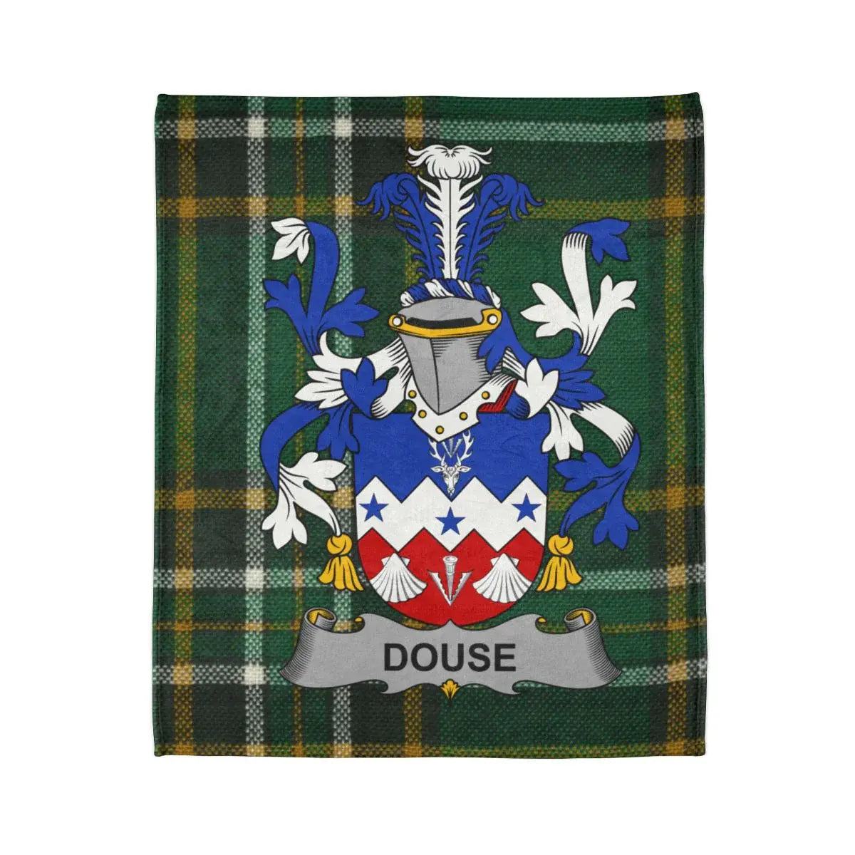 Customizable Douse Family Crest Tartan Blanket product
