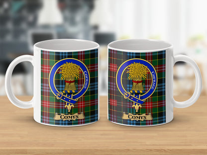 Clan Comyn Scottish Tartan Crest Novelty Mug - Living Stone Gifts