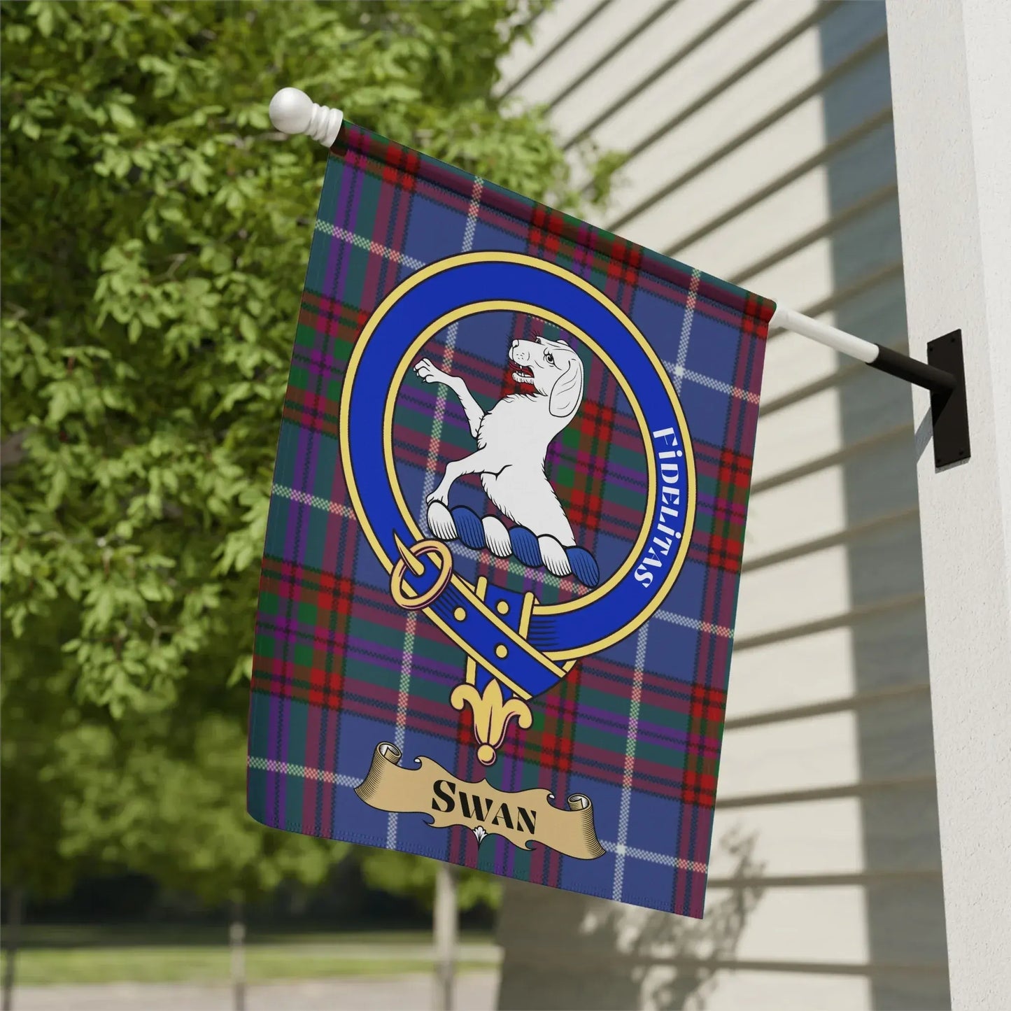 Swan Family Tartan Crest Plaque Decorative Flag product