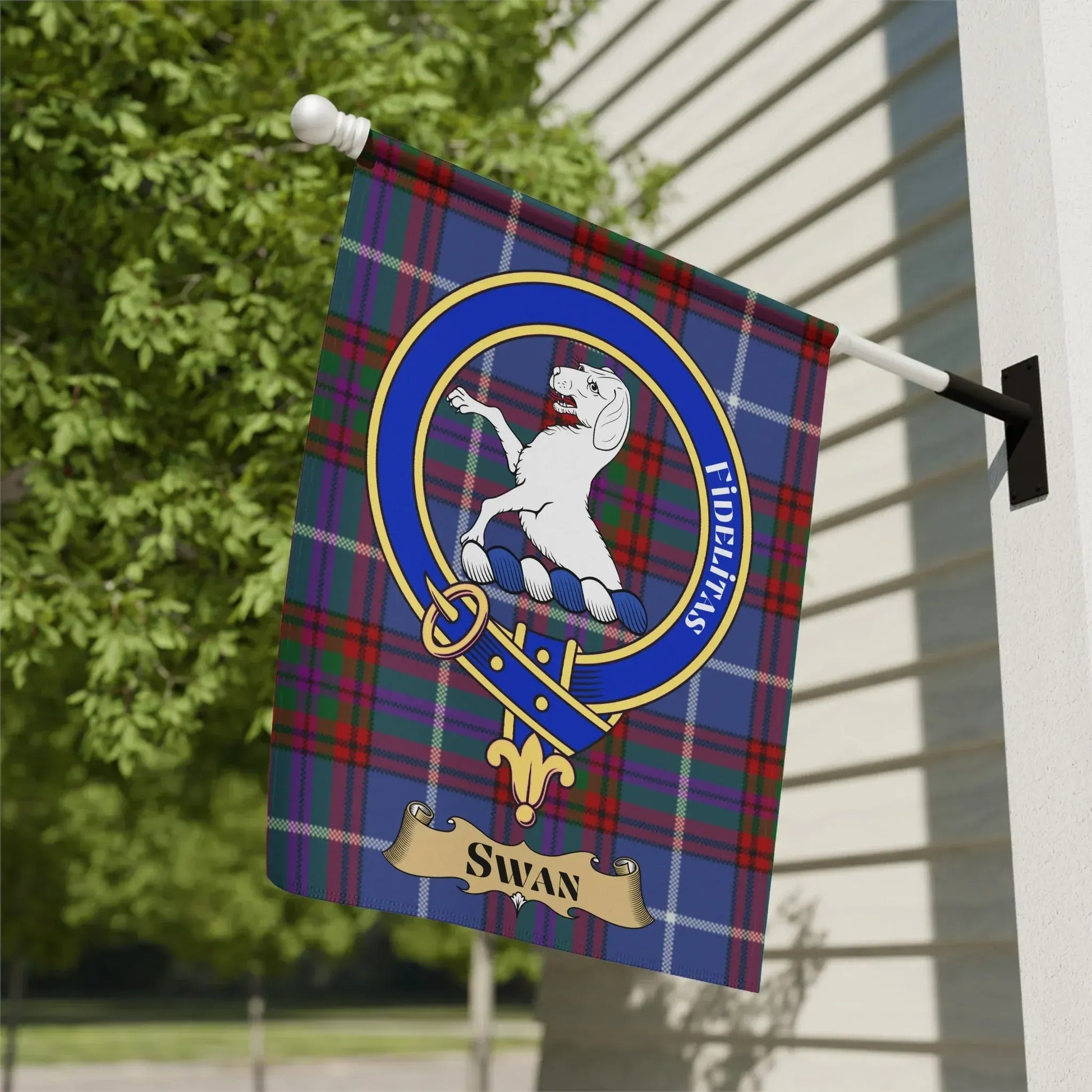 Swan Family Tartan Crest Plaque Decorative Flag product