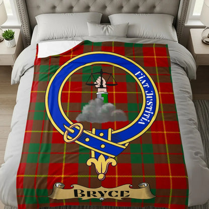 Custom Highland Tartan Blanket with Family Crest product