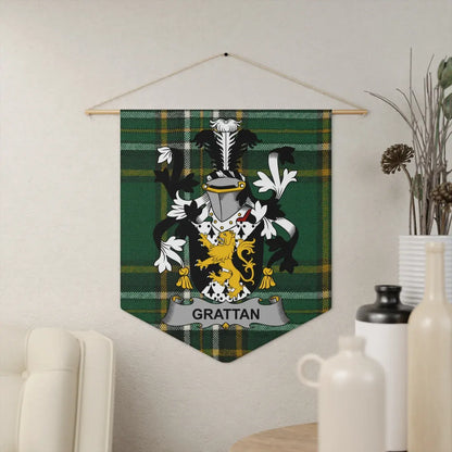 Grattan Family Crest Plaid Print Wall Hanging product