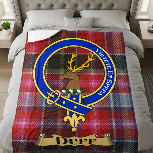 Duff Clan Tartan Crest Plaid Blanket product