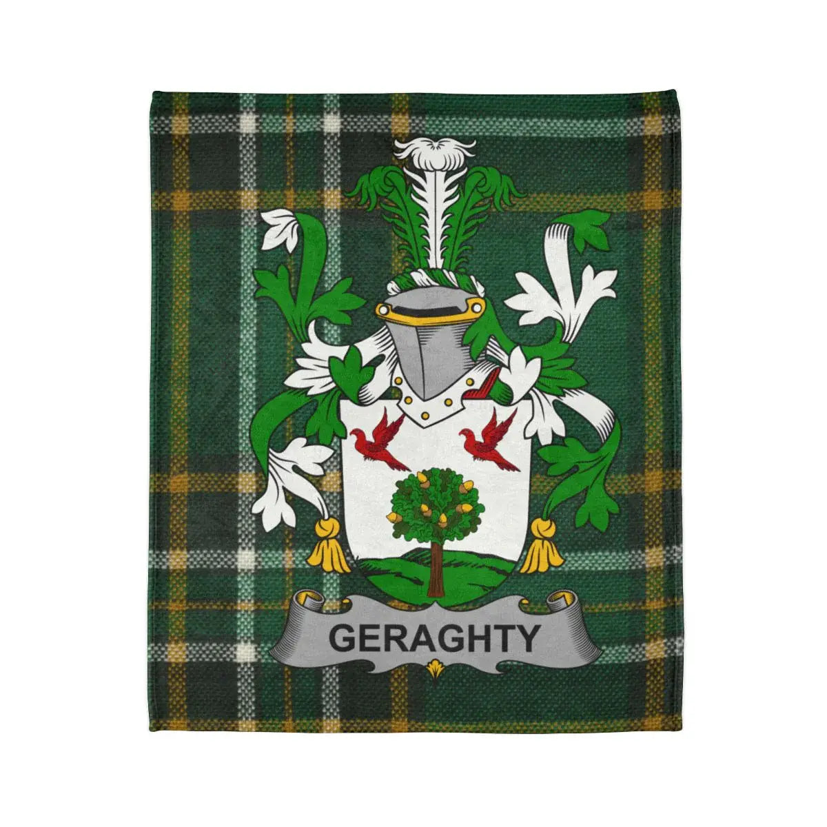 Geraghty Tartan Shield Crest Design Blanket product type