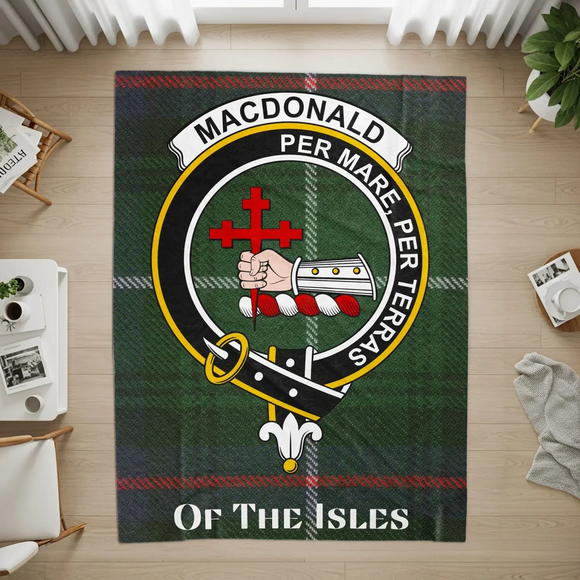 Macdonald Of The Isles Custom Tartan Clan Rug product type
