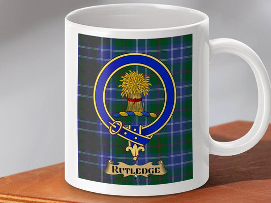 Rutledge Tartan Plaid Family Crest Mug product type