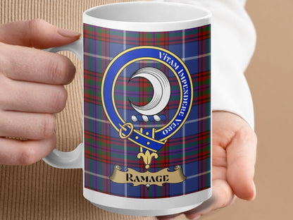 Clan Ramage Coat of Arms Tartan Design Mug product
