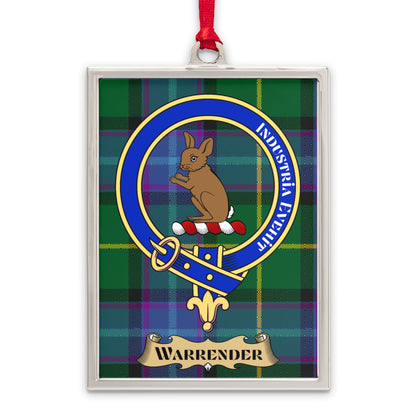Warrender Crest Plaid Background Ornament product
