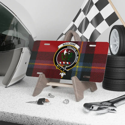 Maclaine Vincere Vel Mori Plaid License Plate product