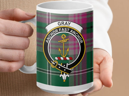 Anchor Fast Anchor Gray Plaid Design Mug product