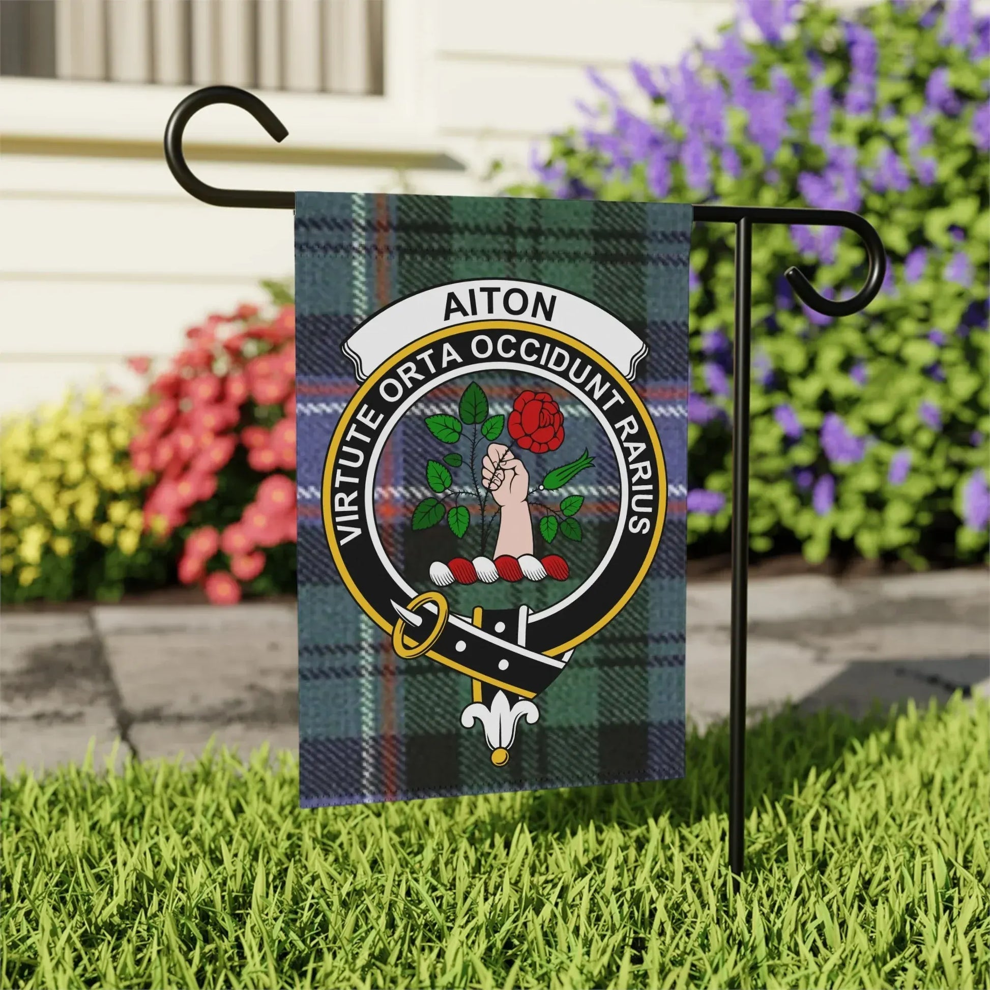 AITON Virtute Orta Occidunt Rarius Garden Flag product