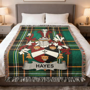 Hayes Irish Woven Blanket | Family Crest Tartan Throw