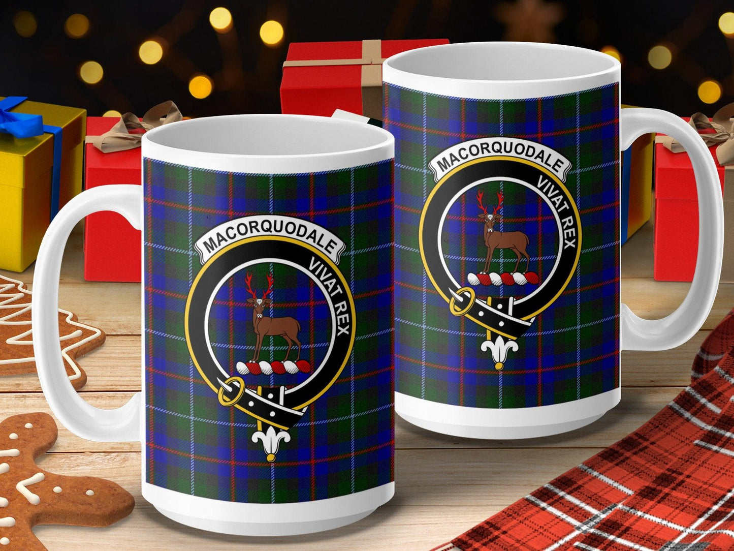 Macorquodale Scottish Clan Crest Tartan Design Mug - Living Stone Gifts