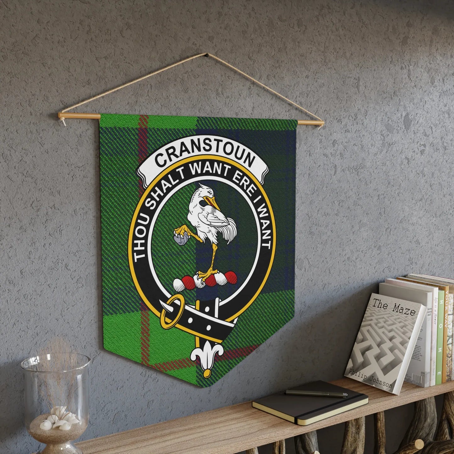 Cranstoun Clan Crest Banner Wall Hanging Product type