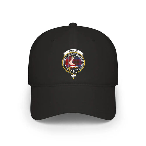 Ainslie crest cotton cap, front view