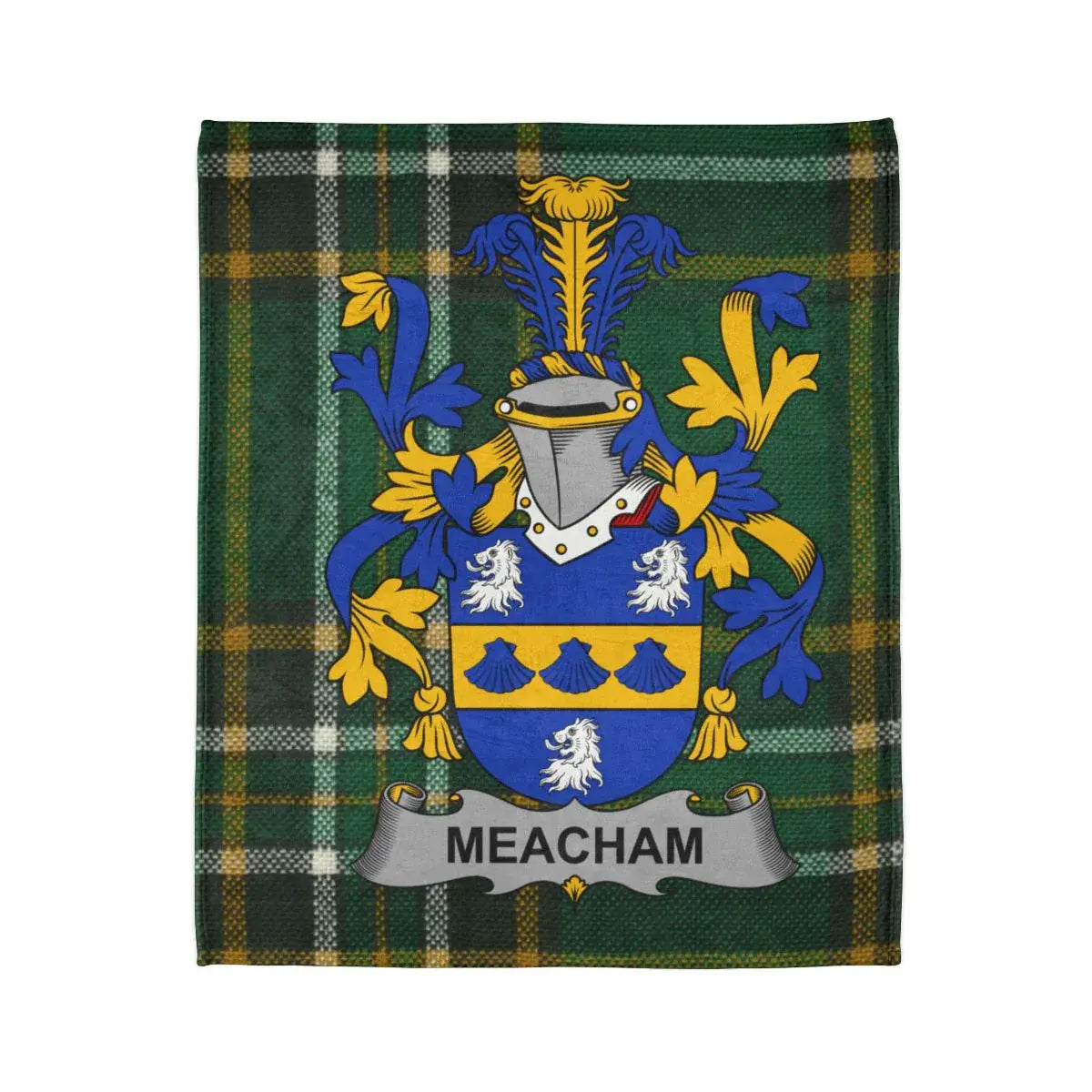 Meacham Family Crest Green Tartan Blanket product