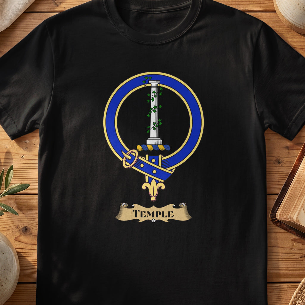 Temple Scottish clan crest T-shirt in Black