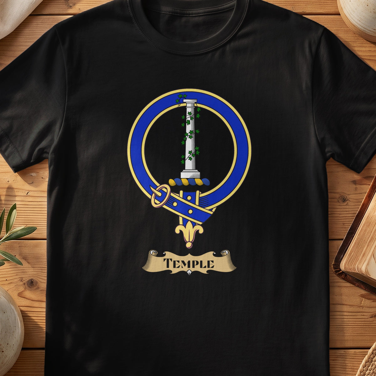 Temple Scottish clan crest T-shirt in Black