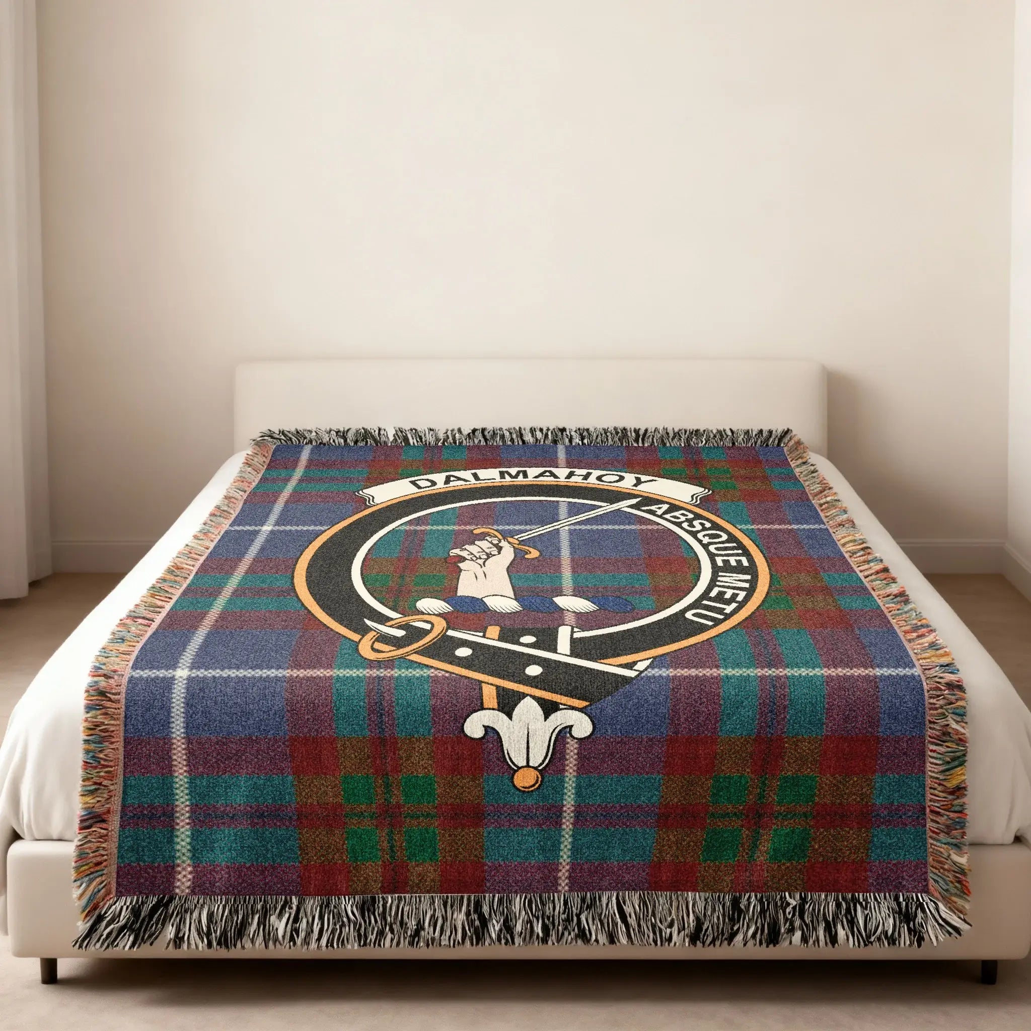 Dalmahoy Absque Metu Tartan Plaid Throw Blanket