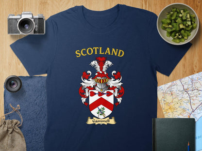 Scotland Crest Gammell Shirt with Family Name product type