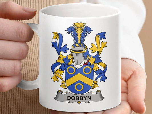 Dobbyn Surname Irish Family Crest Mug - Celtic Ancestry Gifts