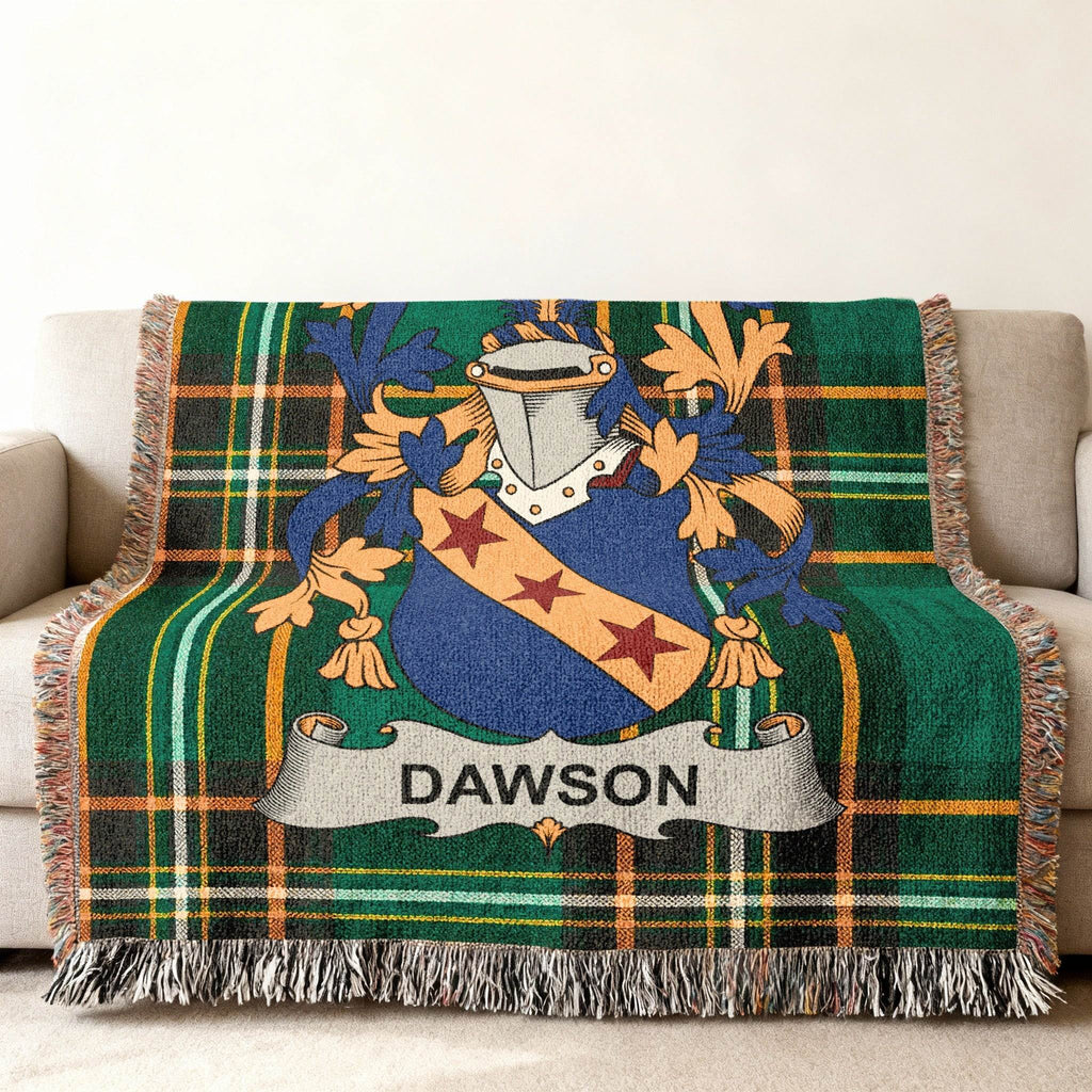 Dawson Family Name Crest Plaid Design product type