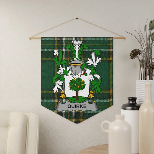 Quirke Family Crest Plaid Green Wall Hanging product