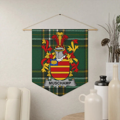Muschamp Plaid Family Crest Wall Tapestry product