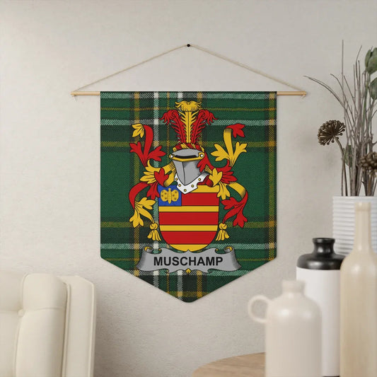 Muschamp Plaid Family Crest Wall Tapestry product