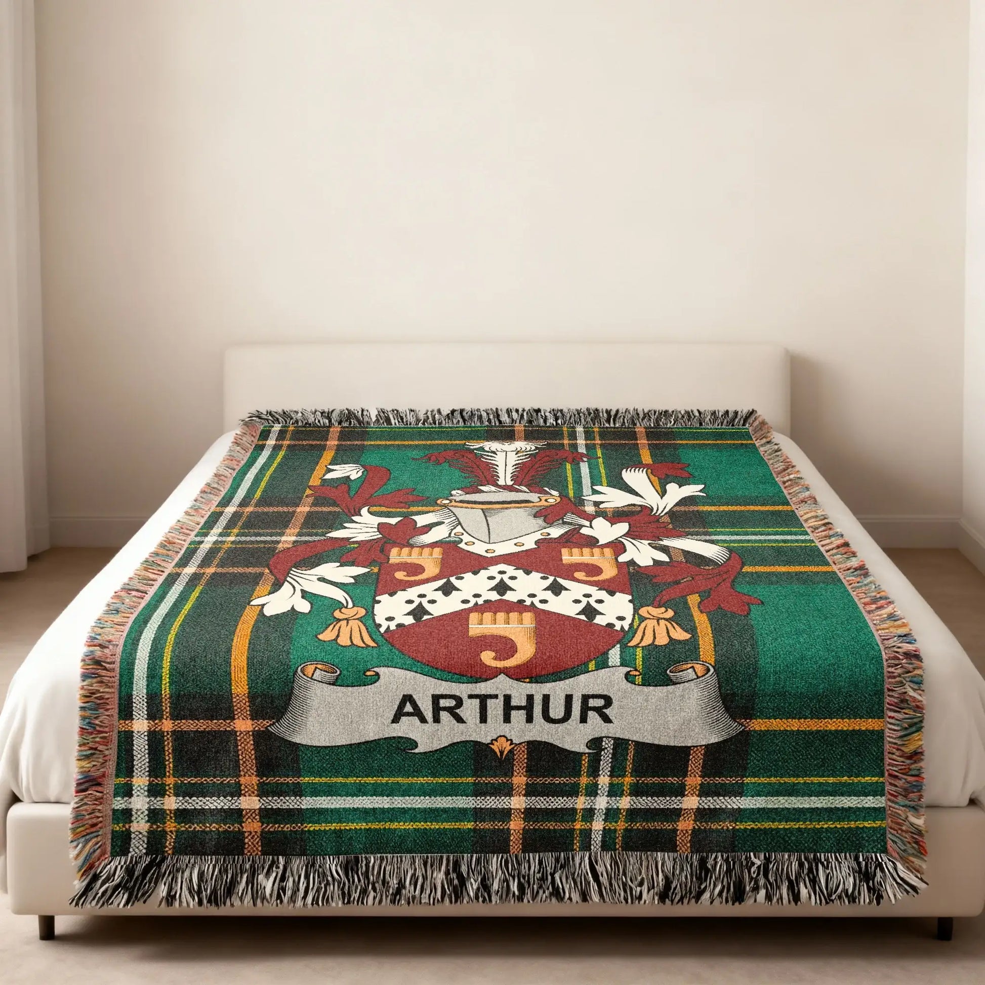 Arthur Surname Tartan Design Blanket product type