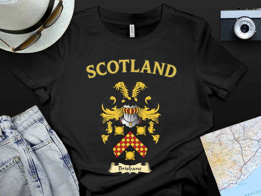 Scotland Crest and Brisbane Text Design Shirt product