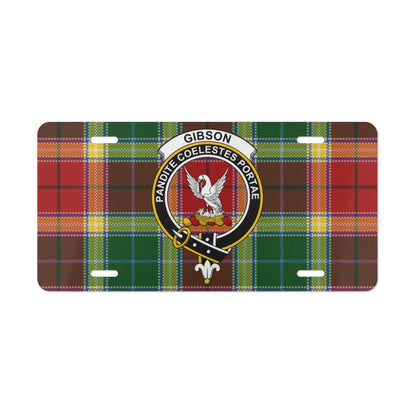Gibson Family Crest Tartan Plaid License Plate product
