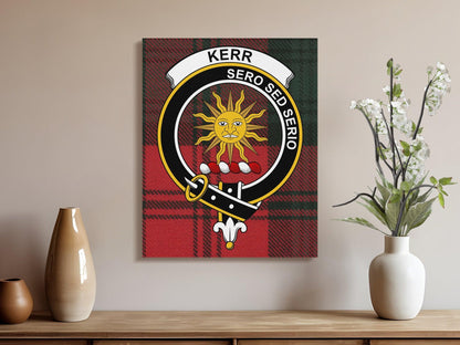 Vintage Scottish Clan Kerr Sero Sed Serio Crest product
