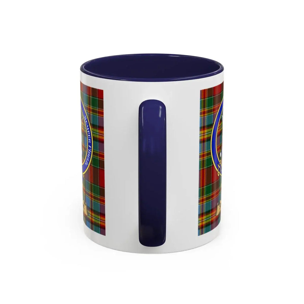 Smythe clan crest mug shown in 11 oz and 15 oz sizes