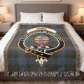 Clan Nairn woven tartan blanket — L'Espérance Me Conforte crest in full colour, 60" x 50"